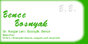 bence bosnyak business card